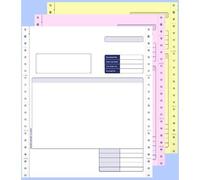 Custom Forms Sage Compatible 3 Part Continuous Invoice White/Pink/Yellow (Pack 7