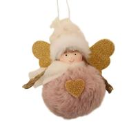 Sage Decor® 3 Pcs Fluffy Pink Angel Hanger (10cm) | Ideal For Christmas Tree Decoration Holiday Xmas Décor Hanging Ornaments