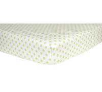 Sage Dot Deluxe Flannel Fitted Crib Sheet - Dot Print Cotton Flannel, Sage and White, Fully Elasticized, 10 in Deep Pockets, Fits Standard Crib Mattress 28 in x 52 in