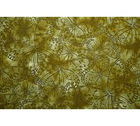 Sage Green | 100% Cotton Indonesian Bali Batik Fabric Butterflies Printed Tie & Dyed Material Gradient Dip Dye Crafts Dressmaking Art Quilting Fabric Melody (Sample (20cm x 10cm))