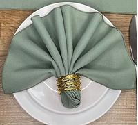Sage Green 19" x19" (48cm) Fabric NAPKIN (Polyester, not cotton) PACK OF 4