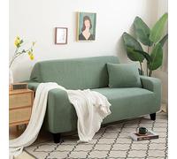 Sage Green 2-Seater Sofa Cover Soft Stretch Washable Slipcover for Corner Sofa Bed Anti-Stain Pet-Friendly Protector for Cats & Dogs