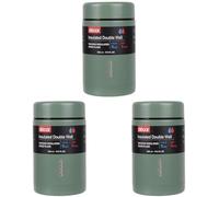 Sage Green 520ml Décor Vacuum Insulated Flask, Stainless Steel, BPA-Free, Keeps Food Hot & Cold, Leak-Proof, Durable & Reusable, Ideal for Coffee, Porridge, Curry, Soups