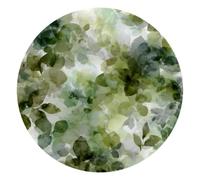 Sage Green Abstract Floral Seamless Watercolor Texture Round Mouse Pad, Mousepad with Non-Slip Rubber Base, Computer Gaming Pads for Wireless Mouse, Easy Gliding