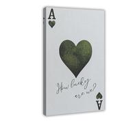 Sage Green And Grey Red Heart A Canvas Poster Bedroom Decor Landscape Office Room Decor Gift 16x24inch(40x60cm)