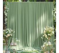 Sage Green Backdrop Curtain for Parties Wrinkle Free Dark Green Photo Curtains Backdrop Drapes Fabric Decoration for Baby Shower Birthday Party Photography 5ft x 7ft,2 Panels