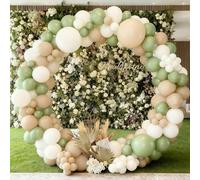 Sage Green Balloon Arch Kit, 102Pcs Balloon Garland Arch Set, Balloons Party Decorations with Light Green White Champagne Balloons for Birthday Wedding Anniversary