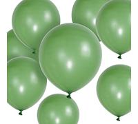 Sage Green Balloons 50 Pack 12 inch Strong Thicken Latex Retro Green Party Balloons for Birthday Weddings Baby Shower Jungle Theme Safari Party Decorations