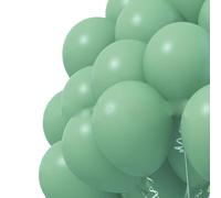 Sage Green Balloons, 50Pcs 12 Inch Matte Vintage Latex Balloon Arch Garland Kit with Ribbons for Birthday Wedding Proposal Graduation Baby Shower Party Decoration Sage Green Decor
