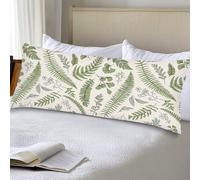 Sage Green Body Pillow Cover 20x54 Vintage Floral Long Pillow Case Tropical Plant Leaf Botanical Pillowcase with Envelope Closure,Plant Leaves Lumbar Pillows Covers Decorative Bed Cushion Cover