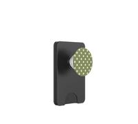 Sage Green Butter Yellow Big Polka Dot Boho Vintage Girly PopSockets PopWallet for MagSafe