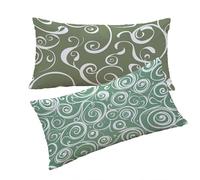 Sage Green Cushion Covers 50x70cm Beige Pillow Cases 2 Pack, Soft and Breathable linen Sofa Cushions With Invisible Zipper Machine Washable for Bedroom Decor, living Room Decor, Gifts for Women T0T952