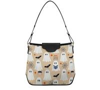 Sage Green Cute Frog Mushroom Shoulder Bags Lady Purses Tote Bag with Removable Strap for Weekender Travel, Halloween Ghosts Spooky Reader, One Size