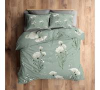 Sage Green Duvet Cover Single Bedding Sets, Flower Botanical Floral Pattern, Reversible Design Bedroom Decor Bed Quilt Cover with 1 Pillowcase, Microfiber, Zip - SMK27371