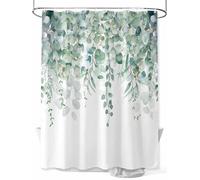 Sage Green Eucalyptus Leaf Shower Curtain Waterproof & Washable Bathroom Decor Spring Floral Design 130x220cm/51x87inPerfect for Stylish Bathrooms