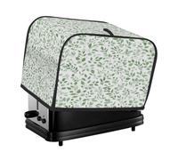 Sage Green Eucalyptus Leaves Toaster Cover 2 Slice Dust Cover for Bread Machine,Small Kitchen Appliance