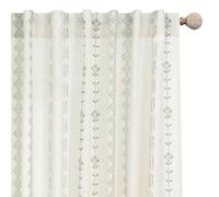 Sage Green French Country Farmhouse Curtains for Living Room,Floral Pattern Vintage Boho Whimsical Botanical Printed Cottage Core Curtains for Bedroom 84 Inches Long