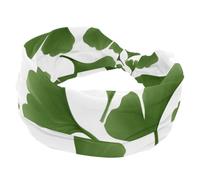 Sage Green Ginkgo Biloba Leaves Stretchy Headbands for Women, Non-Slip Hair Bands Fashion Sports Turban for Yoga Workout Daily Use