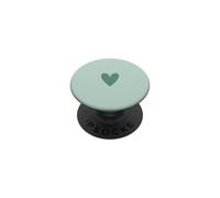 Sage Green Heart Minimalist Heart Love PopSockets Adhesive PopGrip