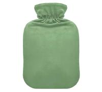 Sage Green Hot Water Bottle with Cover for Pain Relief Bed Warmer Hot Water for Cramps, 1L