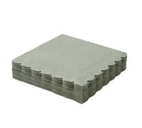 Sage Green Lace Cocktail Napkins 33x33cm Square Paper - 40-Pack Disposable Serviettes with Scalloped Edge and Soft Embossed Texture for Wedding Party Home Gathering Table Setting