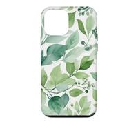 Sage Green Leaf Botanical Soft Leaves Case for iPhone 12 mini