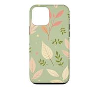 Sage Green Leaf Leaves Pattern Pastel Case for iPhone 12 mini