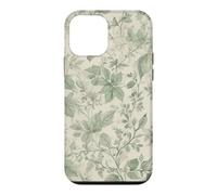 Sage Green Leaves Floral Leaf Pattern Case for iPhone 12 mini
