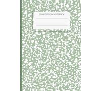 Sage Green Marble Notebook - Wide Ruled Journal for School, Notes & Journaling, Minimal Aesthetic Composition Notebook, 6x9: Stylish sage green marble ... for teens, school notes, and journaling