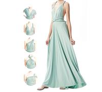 Sage Green Multiway Bridesmaid Dresses for Women,Infinity Wedding Guest Dress Plus Size Maxi Long Floor Length,Twist Wrap Dress Formal Prom,Evening Gown