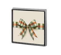 Sage Green Orange Bow Long Ribbon Unisex Brooches & Pins Square Lightweight Lapel Badge Jewelry for Clothing Shawl Hat