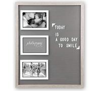 Sage Green Peg Letter Board with Removeable Letters and 3 6x4 Inch Photo Frames