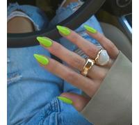 Sage Green Press on Nails Medium Stiletto Almond, Pure Nude Glue on Nails Kit Reusable Fake Nails with Feature Protective UV Coating for Women Nail Art Manicure in 24PCS