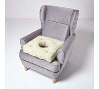 Homescapes Pressure Relief Armchair Booster Cushion in Light Green | Size: 50 cm x 50 cm Homescapes Light Green 50 cm x 50 cm