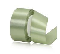 Sage Green Ribbon 40mm for Christmas Party Decorations，23 Meters Sage Green Satin Ribbon for Gift Wrapping, Crafting, Wedding Party, Hair Bows, Floral Bouquets, Anniversaries，Baby Showers