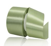 Sage Green Ribbon 50mm, Sage Green Satin Fabric Ribbon 23 Meters for Crafting, Gift Wrapping, Flower Bouquets, Balloons, DIY Bows, Wedding Party, Birthday Cakes and Christmas Decorations