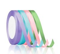 Sage Green Ribbons - Satin & Silk, 26m x 1cm for Crafting, Gift Wrapping & Decorating