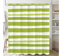 Sage Green Shower Curtain, Waterproof Extra Long Curtains for Bathroom Decor, Luxury Weighted Shower Curtain Stripe, for Bathroom Window Curtains, Quick Dry Wet Room, 120x150cm 48x60Inch J-27