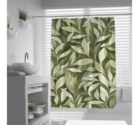 Sage Green Shower Curtains 240x180 Jungle Plant Leaf Pattern Bathroom Curtain Waterproof Fabric Bath Curtain for Home Hotel Bathroom Decor