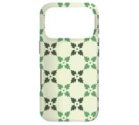 Sage Green Stars Leaves Cross Flower Nature-Inspired Pattern Case for iPhone 17 Pro