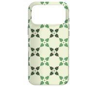 Sage Green Stars Leaves Cross Flower Nature-Inspired Pattern Case for iPhone 17 Pro Max