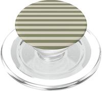 Sage Green Striped Preppy Horizontal Stripes Girly Cute PopSockets PopGrip for MagSafe