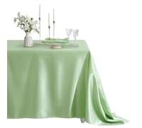 Sage Green Table Cloth, Luxury Satin Texture, Quality Polyester Fabric Reusable Tablecloth, 152x213 CM Large Size for 10-12 Persons, Dining Table Cover for Wedding Banquet Party Events, (60x84 Inch)