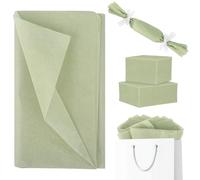 Sage Green Tissue Paper, 60 Sheets 50 x 70cm Solid Color Gift Art Tissue Paper for Gifts Box Wrapping Gifts Crafts Packing Birthday Wedding Baby Shower