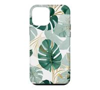 Sage Green Tropical Leaf Botanical Flowers Floral Case for iPhone 12 mini