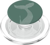 Sage Green Whale Fin Orcas Rescue Orca Sea Animal Whale PopSockets PopGrip for MagSafe