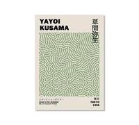 Sage Green William Morris Wall Art Bauhaus Abstract Floral Canvas Prints Yayoi Kusama Picasso Wall Decor Aesthetic for Living Room (SKU4,16"x24"(40 x60 cm),Unframed)