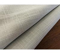 SAGE Grey Inbetween Voile Tulle Organza Fabric Linen Look Sheer Curtains Net with Lead Cord Weight Base - 280cm Extra Wide (Sold by The Metre)