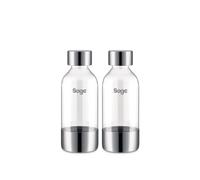 Sage - The InFizz Bottles 0.6L, Compatible with the InFizz Fusion Home Soda Maker - 2 Pack, Brushed Stainless Steel
