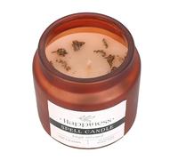Sage-Infused Happiness Spell Candle - Candle Magic for Beginners in Frosted Glass Jar with Cork Lid